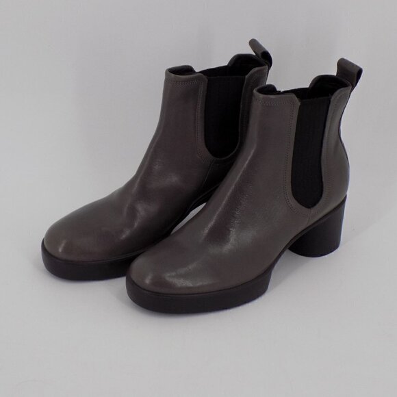 Ecco Ankle Boots Shape Sculpted Motion 35 Chelsea Gray Platform Sz 5 - Picture 2 of 8